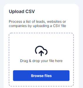 Upload CSV