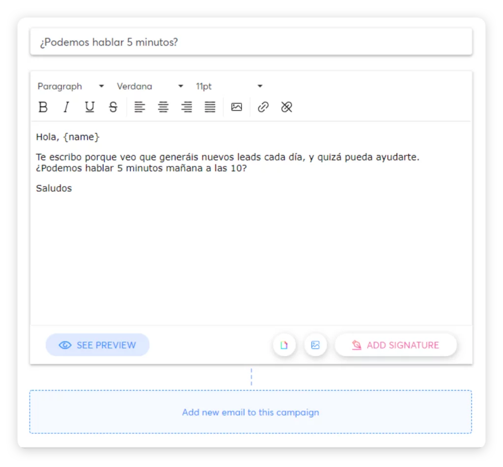 email recordatorio ejemplo